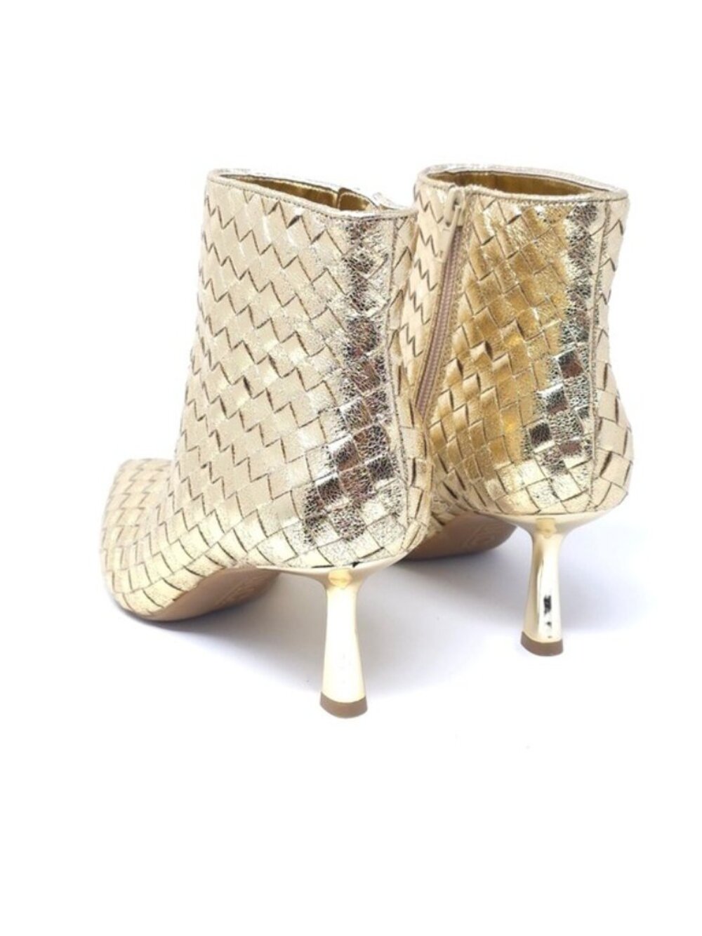 INC International Concepts Ankle Boots Raisiep Gold Woven Size 6.5 M - Picture 5 of 12